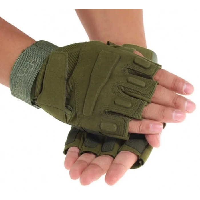 TAKTİK KISA HAKİ KEMİKSİZ ELDİVEN ASKER POLİS MOTOSİKLET BİSİKLET ELDİVENİ