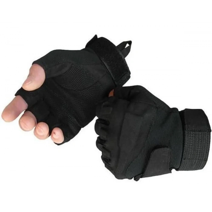 TAKTİK KISA SİYAH KEMİKSİZ ELDİVEN ASKER POLİS MOTOSİKLET BİSİKLET ELDİVENİ