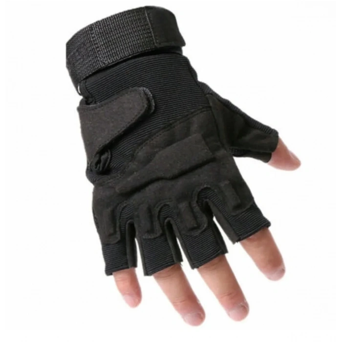 TAKTİK KISA SİYAH KEMİKSİZ ELDİVEN ASKER POLİS MOTOSİKLET BİSİKLET ELDİVENİ