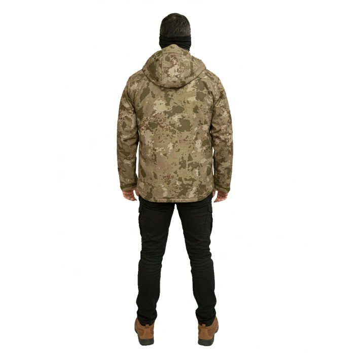 TSK PİYADE KAMUFLAJ SOFT SHELL MONT ÇİFT KAT POLARLI