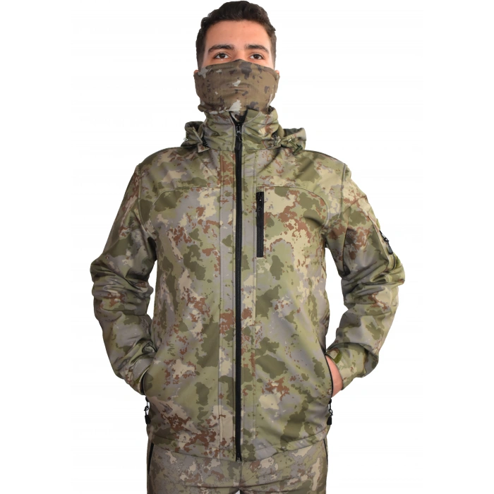 TSK PİYADE KAMUFLAJ SOFT SHELL MONT İÇİ POLARLI
