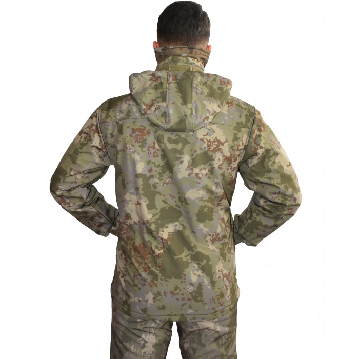 TSK PİYADE KAMUFLAJ SOFT SHELL MONT İÇİ POLARLI