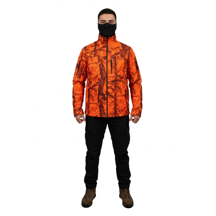 TURUNCU ORMAN DESEN TAKTİK POLAR MONT AVCI MONT 7 CEP