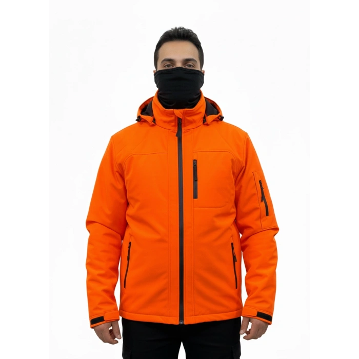 TURUNCU SOFT SHELL MONT ÇİFT KAT POLARLI