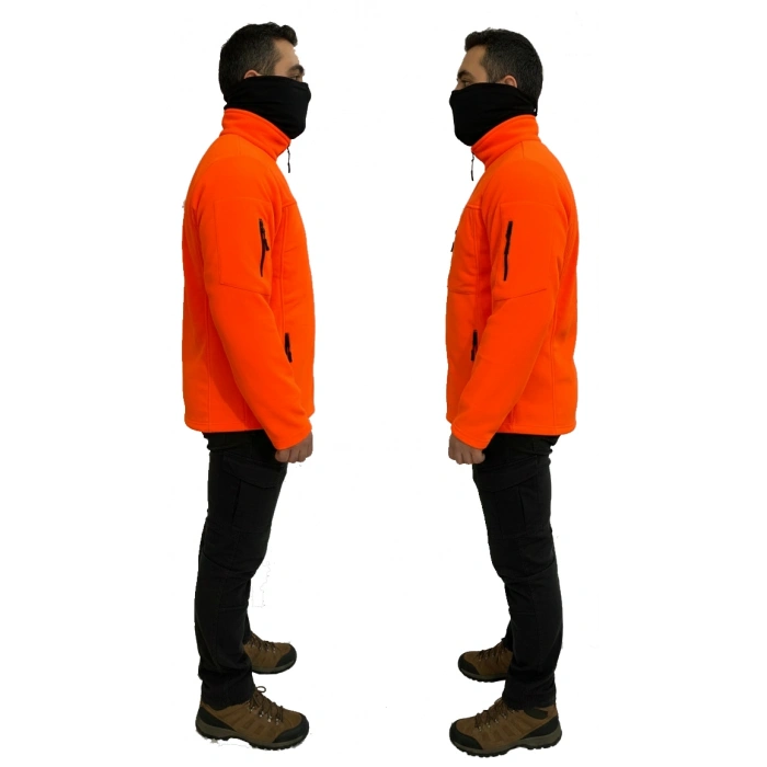 TURUNCU TAKTİK POLAR MONT AVCI 7 CEP