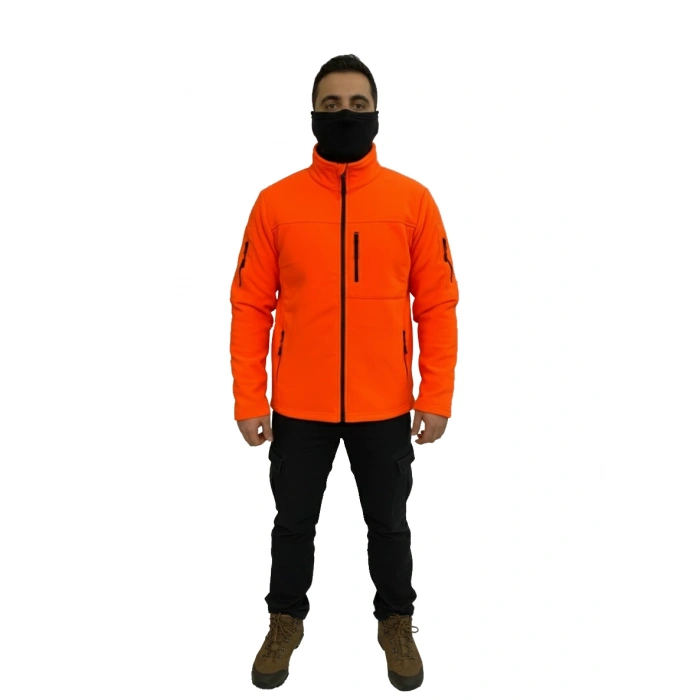 TURUNCU TAKTİK POLAR MONT AVCI 7 CEP