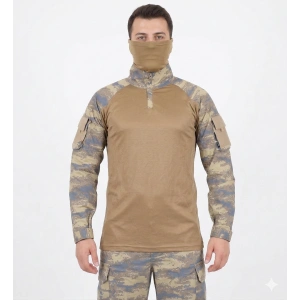 ASKERİ KAMUFLAJ COMBAT TİŞÖRT HAVACI BEJ