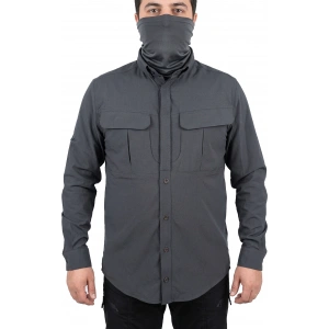 TREKKİNG GÖMLEK ANTRASİT OUTDOOR TACTİCAL KORUMA GÖMLEĞİ LİKRALI