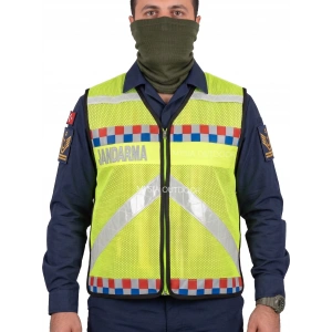 JANDARMA ASAYİŞ TRAFİK FOSFORLU SARI FİLELİ YELEK