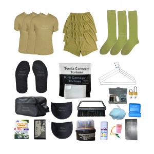 ACEMİ VE BEDELLİ ASKER TEMEL İHTİYAÇ SETİ YAZLIK 3 LÜ SET 30 PARÇA