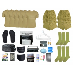 ACEMİ VE BEDELLİ ASKER TEMEL İHTİYAÇ SETİ YAZLIK 6LI SET 39 PARÇA