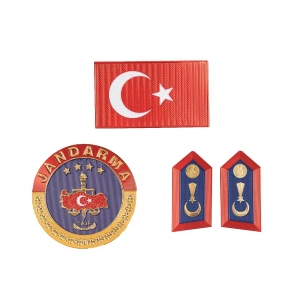 JANDARMA ASAYİŞ TPU BAYRAK SPOLET ARMA 3LÜ SET CIRTLI