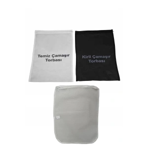 TEMİZ KİRLİ TORBASI ÇAMAŞIR FİLESİ 3LÜ SET BEDELLİ ACEMİ ER MALZEMELERİ