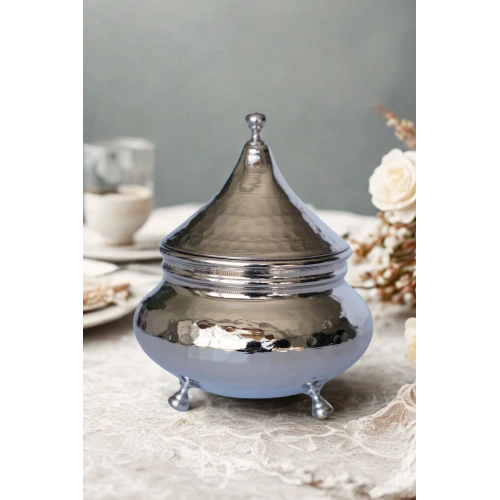 Bakır Rumeli Şekerlik El Dövme Nikel