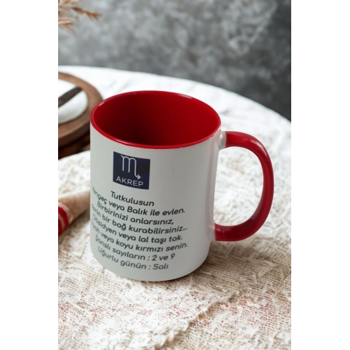 Akrep Burcu Porselen Kupa – Tutkulu ve Gizemli Ruhlara Özel