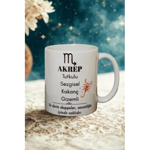 Akrep Burcu Temalı Burç Bardağı Kupa