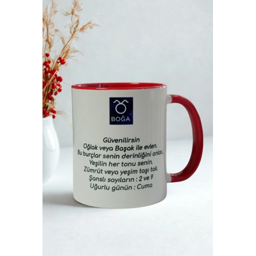 Boğa Burcu Kupa – Güvenilir, Sadık, Doğal ve Şans Odaklı Tasarım Kupa