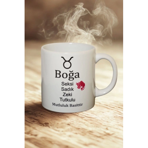 Boğa Burcu Temalı Burç Bardağı Kupa