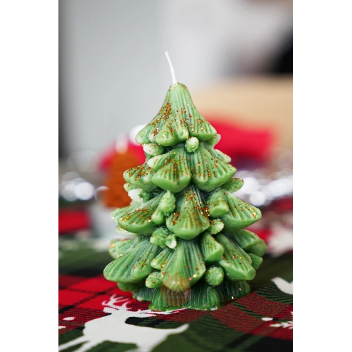 Dekoratif Hediyelik Çam Ağacı Mum Yılbaşı Hediye