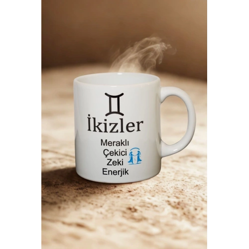 İkizler Burcu Temalı Burç Bardağı Kupa
