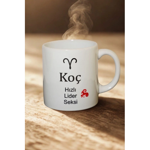 Koç Burcu Temalı Burç Bardağı Kupa