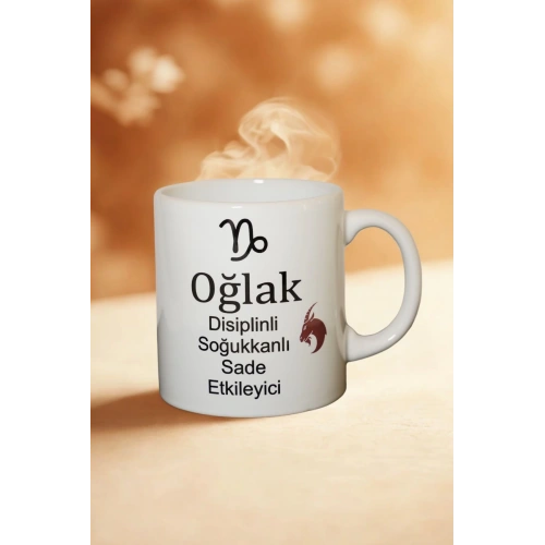 Oğlak Burcu Temalı Burç Bardağı Kupa