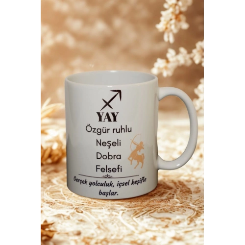 Yay Burcu Temalı Burç Bardağı Kupa