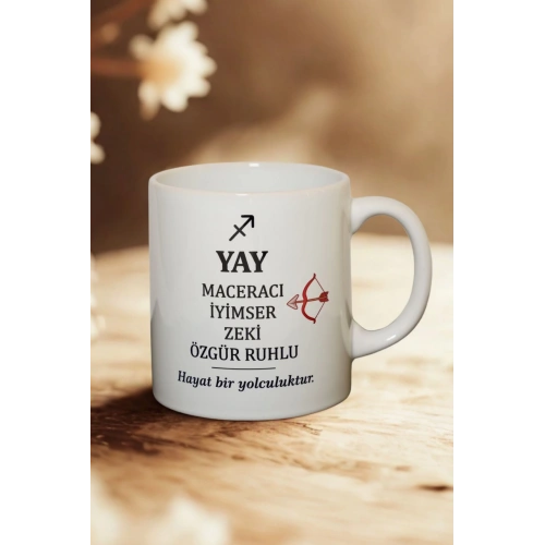 Yay Burcu Temalı Burç Bardağı Kupa