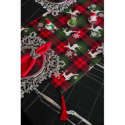 Yeni Yıl Konsept Özel Leke Tutmaz Runner 50x160 cm