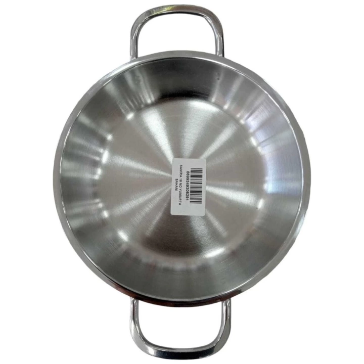 3 Lü Çelik Sole Tava Yumurta Sahan Seti Kapsül Tabanlı 16CM ,18CM ,20CM