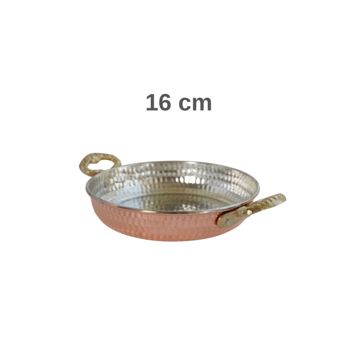 Bakır Sahan Tava Seti 3lü Bakır Tava Seti (1 ADET) Yumurta, Kuymak, Omlet, Menemen Sahanı