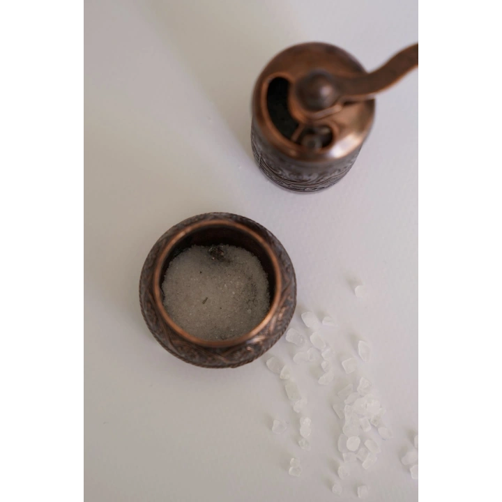 Osmanlı Motifli Kahverengi Döküm Karabiber - Tuz Değirmeni