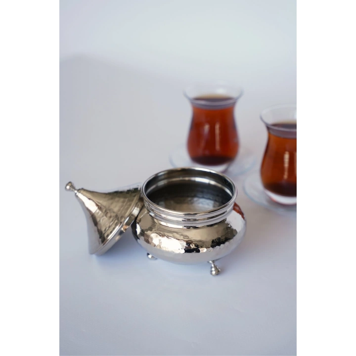 Bakır Rumeli Şekerlik El Dövme Nikel