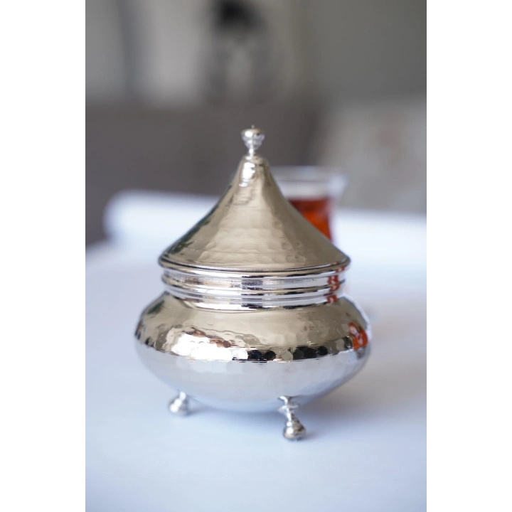 Bakır Rumeli Şekerlik El Dövme Nikel