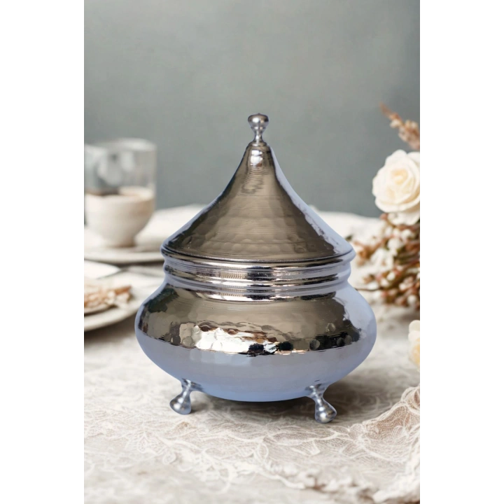 Bakır Rumeli Şekerlik El Dövme Nikel