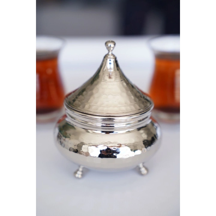 Bakır Rumeli Şekerlik El Dövme Nikel