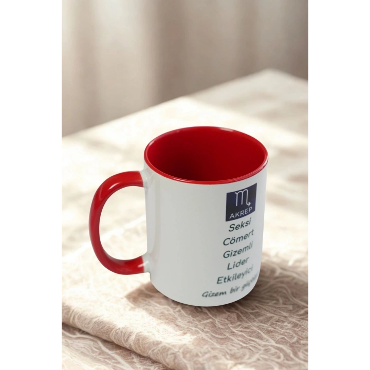 Akrep Burcu Porselen Kupa – Gizemli, Tutkulu, Güçlü ve Etkileyici Tasarım Kupa