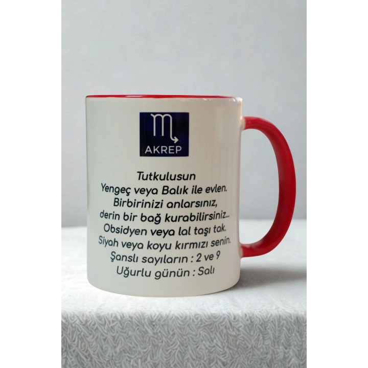 Akrep Burcu Porselen Kupa – Tutkulu ve Gizemli Ruhlara Özel