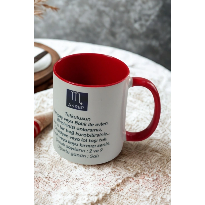 Akrep Burcu Porselen Kupa – Tutkulu ve Gizemli Ruhlara Özel