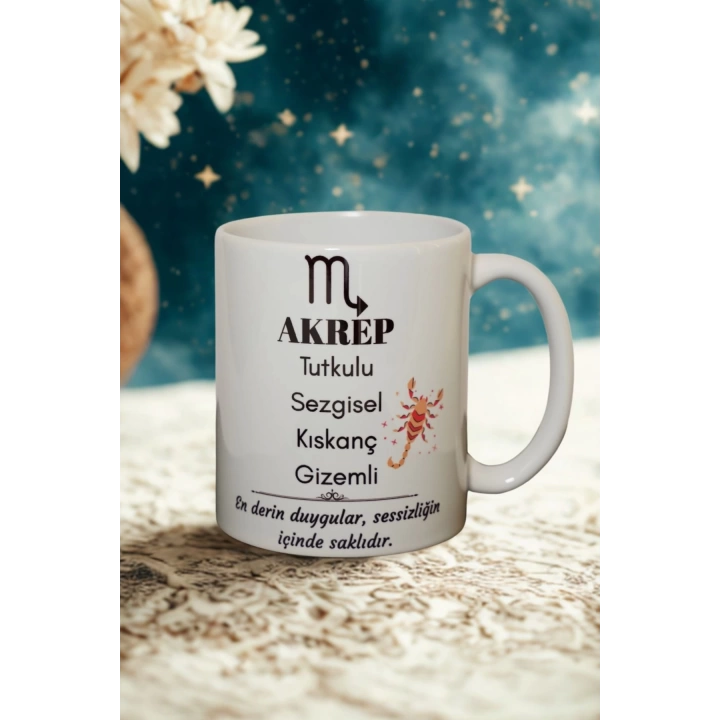 Akrep Burcu Temalı Burç Bardağı Kupa