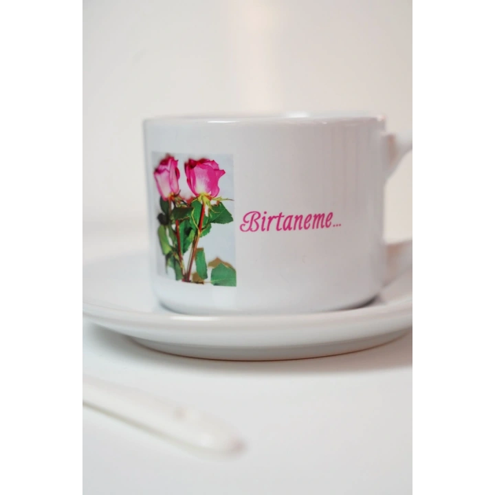 Aşkıma, Birtaneme Kişiye Özel Porselen Çift Kupa Seti – Sevgiliye Hediye – Baskılı Kahve Fincanı – Romantik Hediyelik