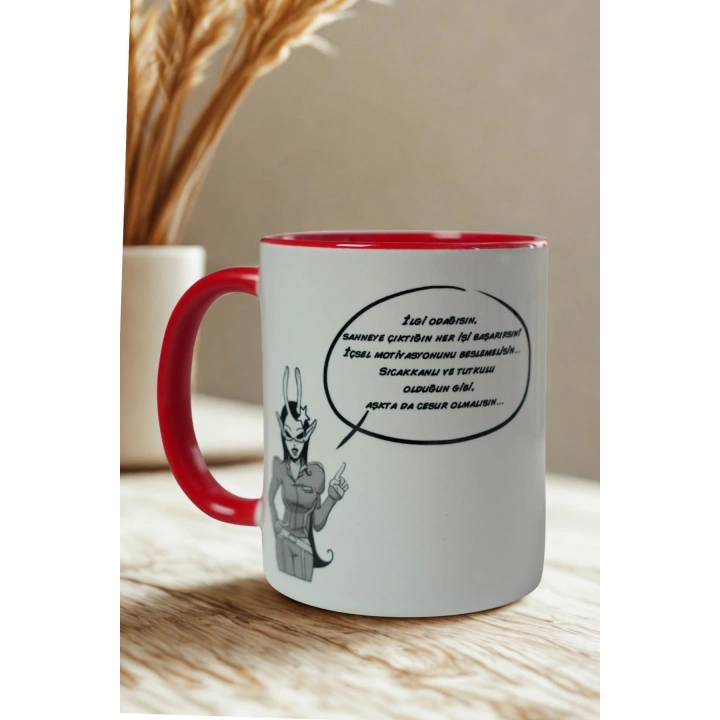 Aslan Burcu Porselen Kupa – Astroloji ve Burç Temalı Kupa Bardak – Kişiye Özel Aslan Burcu Hediyesİ