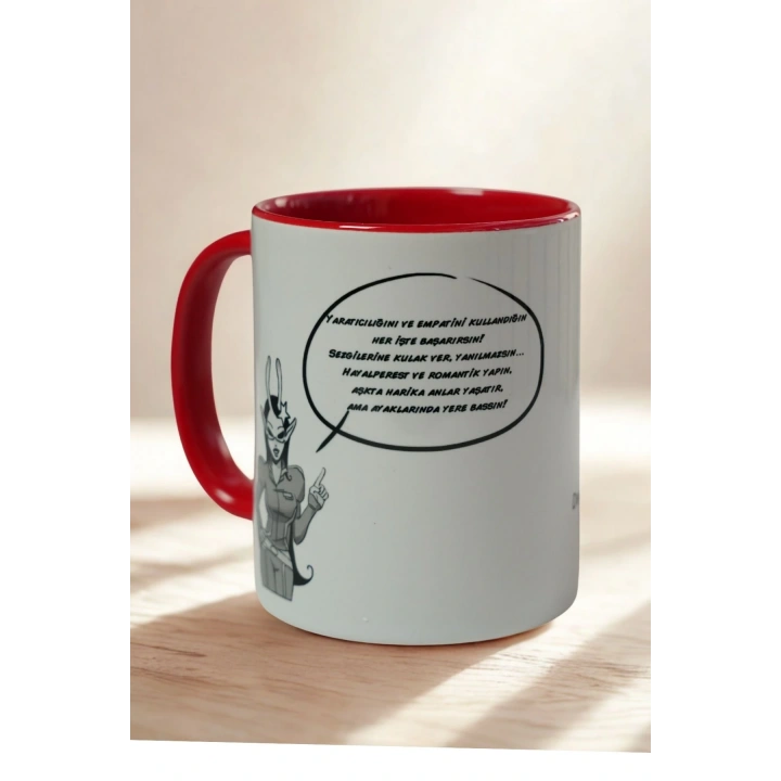 Balık Burcu Porselen Kupa – Astroloji ve Burç Temalı Kupa Bardak – Kişiye Özel Balık Burcu Hediyesi – Ruhsal ve Duygusal Balık Kupa