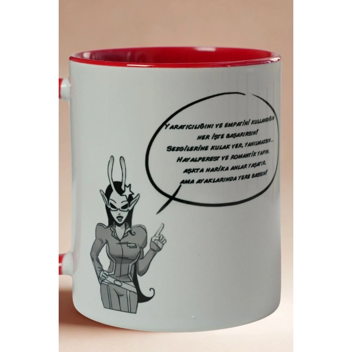 Balık Burcu Porselen Kupa – Astroloji ve Burç Temalı Kupa Bardak – Kişiye Özel Balık Burcu Hediyesi – Ruhsal ve Duygusal Balık Kupa