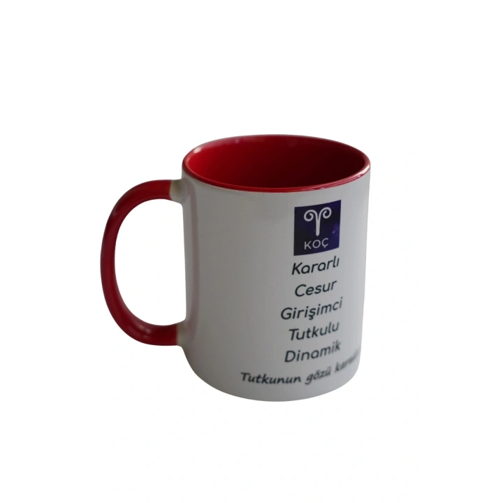 Koç Burcu Porselen Kupa – Cesur, Dinamik, Kararlı ve Tutkulu Tasarım Kupa