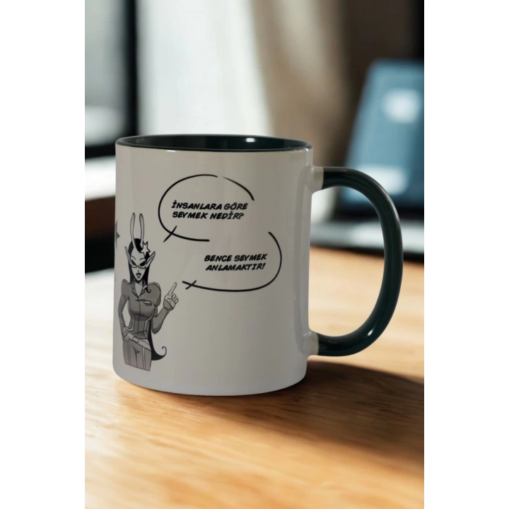 Motivasyon Mesajlı Kupa – Bence Sevmek Anlamaktır Seramik Bardak