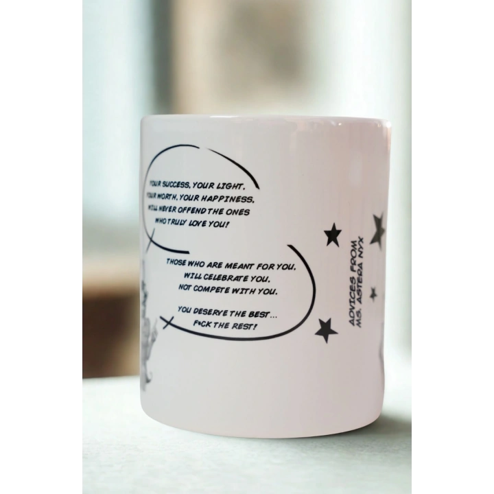 Motivasyon Mesajlı Porselen Kupa – Başarı, Işık ve Farkındalık Temalı Hediye Kupa
