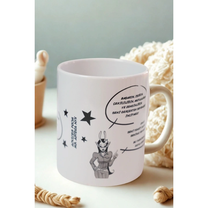 Motivasyon Mesajlı Porselen Kupa – Başarı, Işık ve Farkındalık Temalı Hediye Kupa