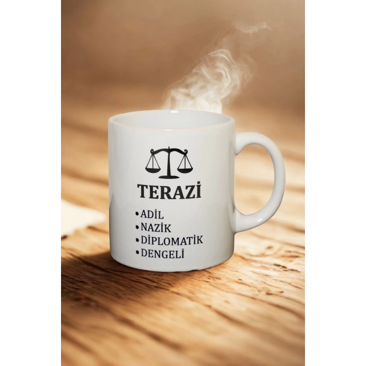 Terazi Burcu Temalı Burç Bardağı Kupa