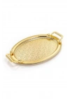 2li Oval Gold Model Lüx Paslanmaz Çelik Sunum Tepsisi